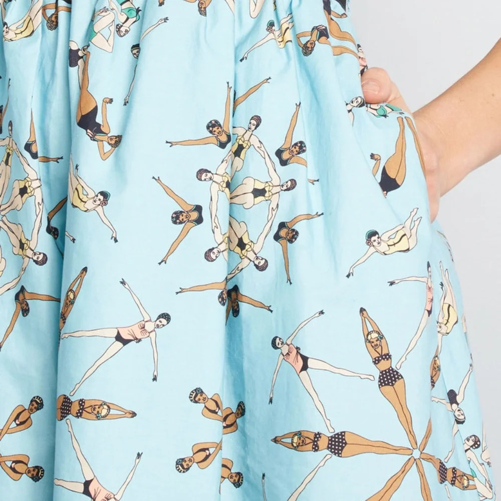 Modcloth X Dupenny "Optimistic Effect" In Swimmers - image 4